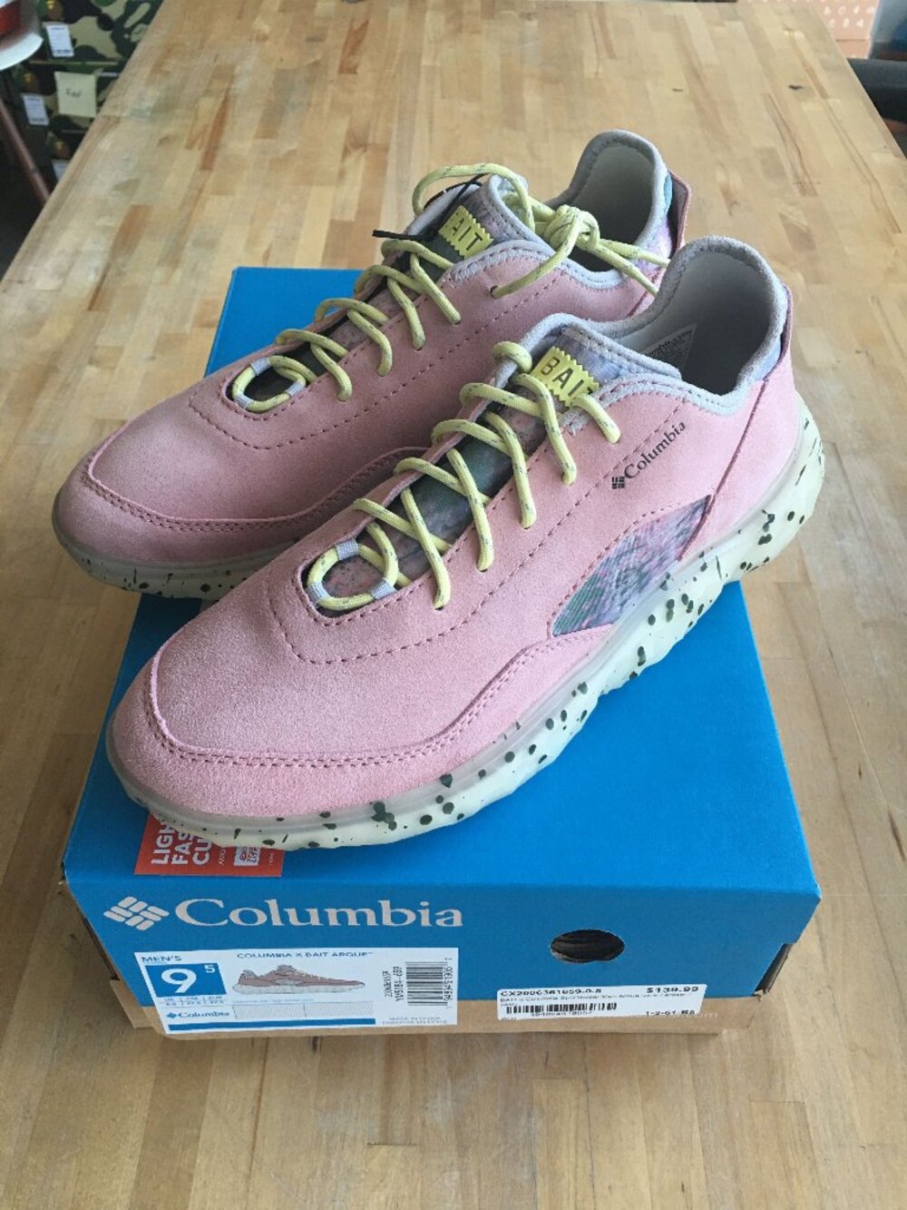 BAIT x Columbia Arque "Eraser Pink/Zest" Sz 9.5